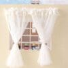 Miniature White Lace Curtains