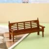 Miniature Wooden Brown Bench