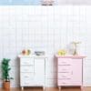 Miniature Wooden Pink Cabinet