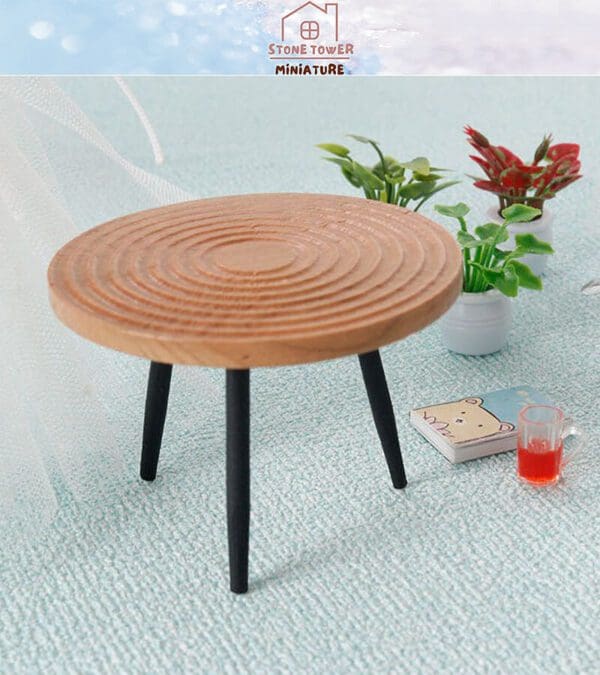 Miniature Round Wooden Table