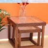 Miniature Wooden Striped Table