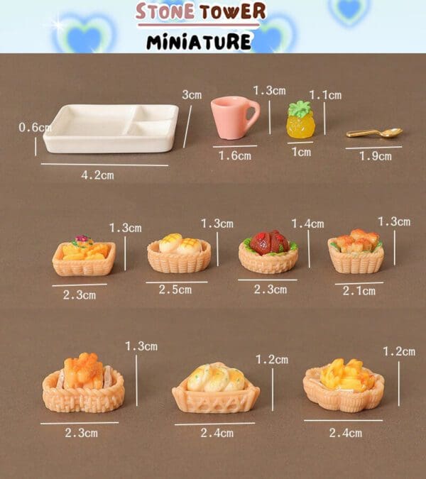 Miniature Breakfast Food