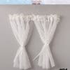 Miniature White Lace Curtains