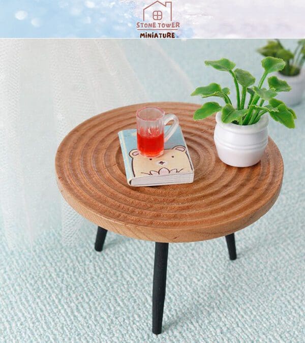 Miniature Round Wooden Table