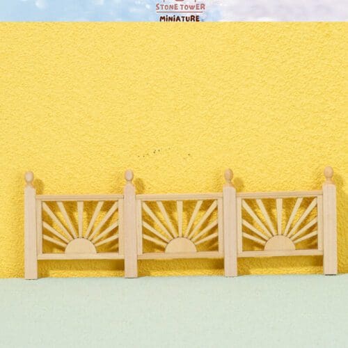 Miniature Unpainted Wooden Railing