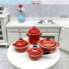 Miniature Red Cooking Pot