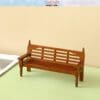 Miniature Wooden Brown Bench