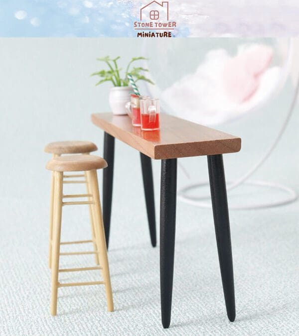 Miniature Wooden Bar Table