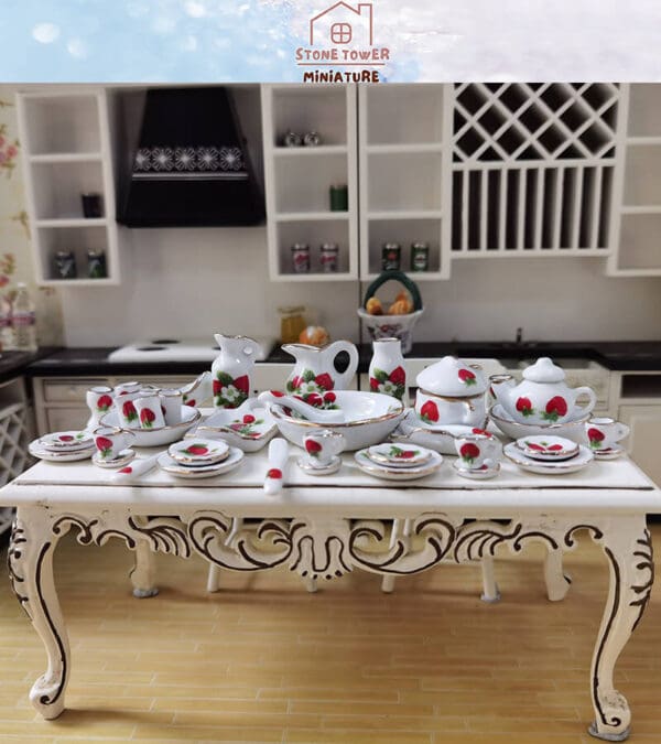 Miniature Porcelain Tableware Set