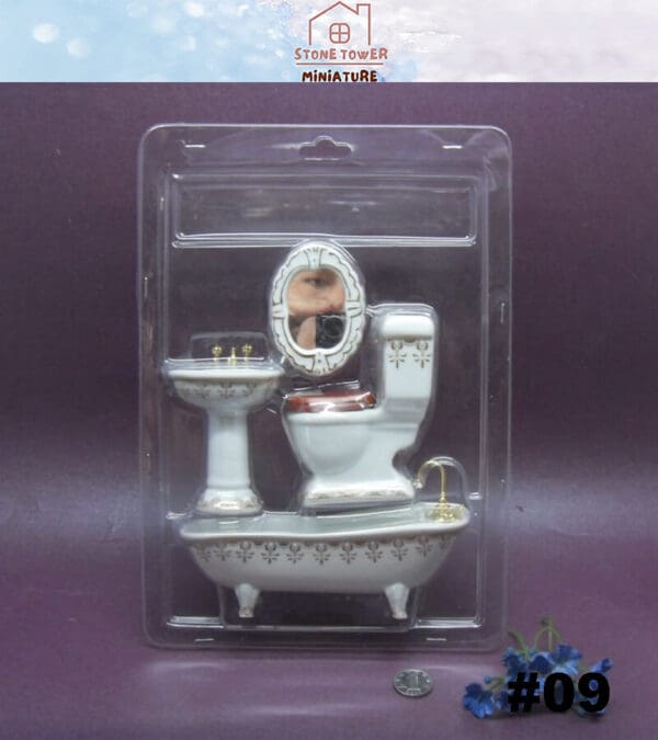 Dollhouse Ceramic Bathroom Model