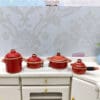 Miniature Red Cooking Pot