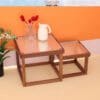 Miniature Wooden Striped Table