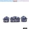 Miniature Blue Sofa Chairs