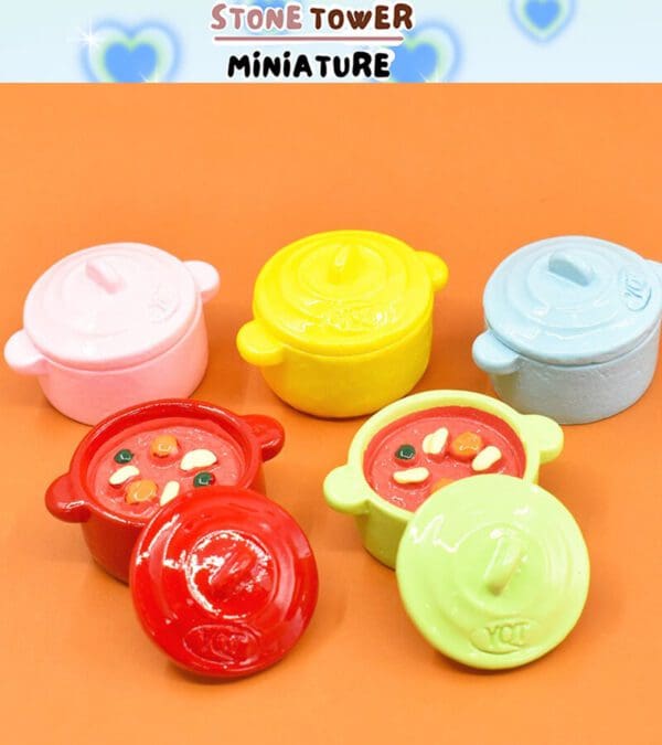 2PCS Miniature Hot Pot Food